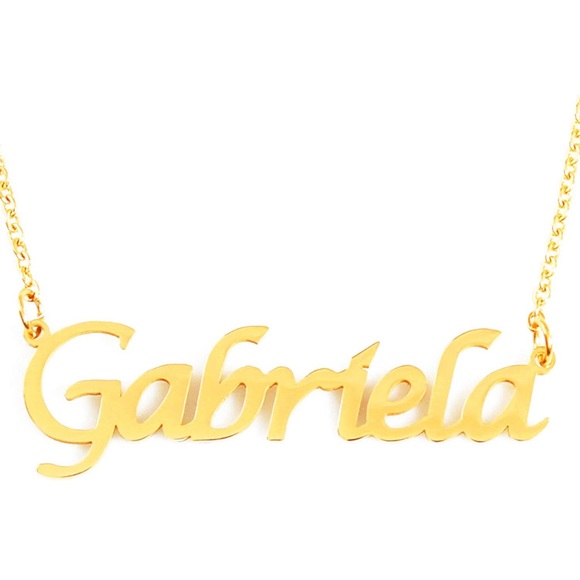 Gabriela Name Necklace 18k Gold Plated Personalized Dainty Necklace - Picture 3 of 6